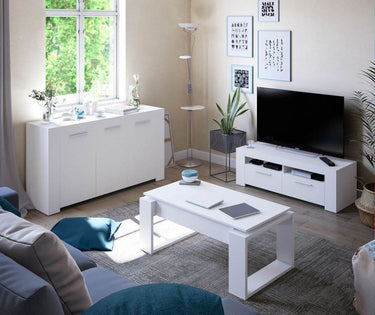 Felix White Lift-Top Coffee Table: Modern Design with Hidden Storage - UK Luxury Furniture